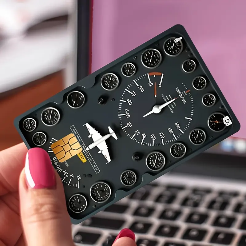 "Cockpit Pattern" Credit Card Stickers Designed for EBT, Transit, Keys, Credit And Debit Cards, Card Skins, Safeguarding Bank Cards, Bubble-Free, Ideal for Small Chip Cards