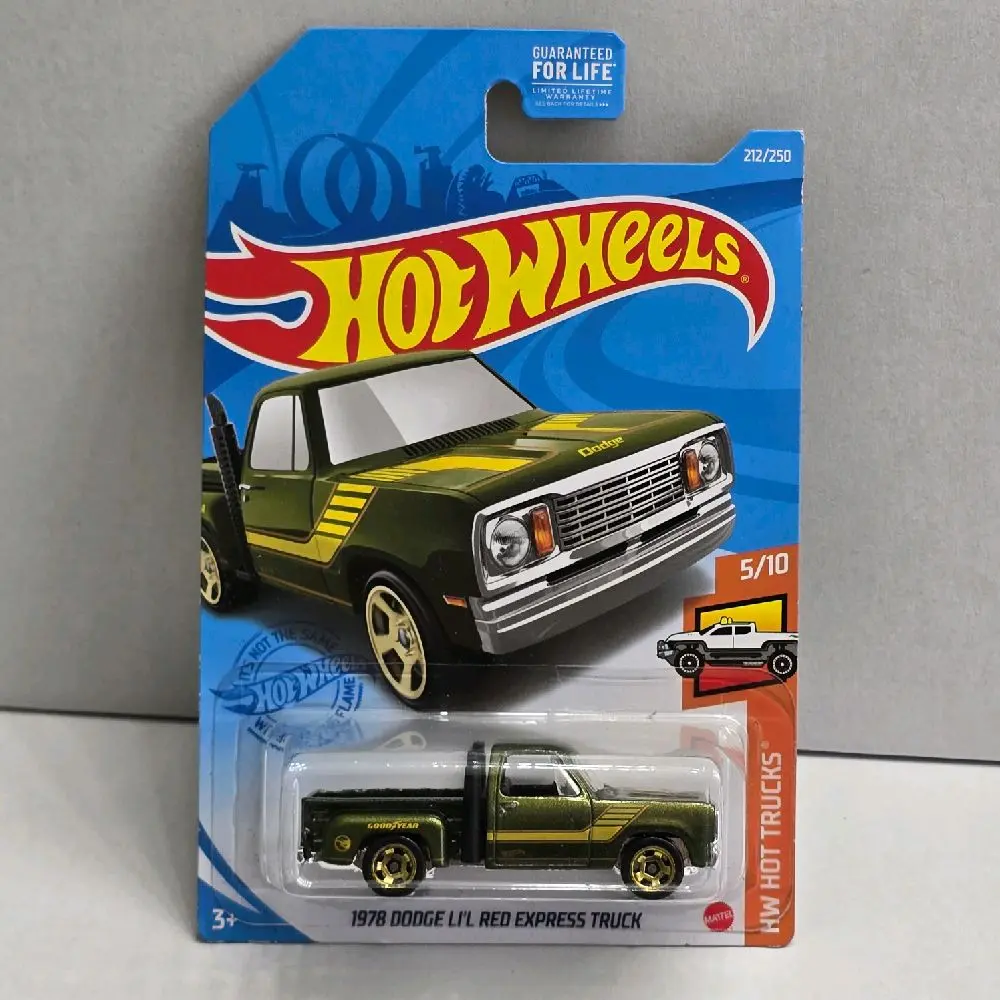 HOT WHEELS 2021 #212 Green 1978 Dodge Lil Red Express Treasure Hunt Pickup Truck
