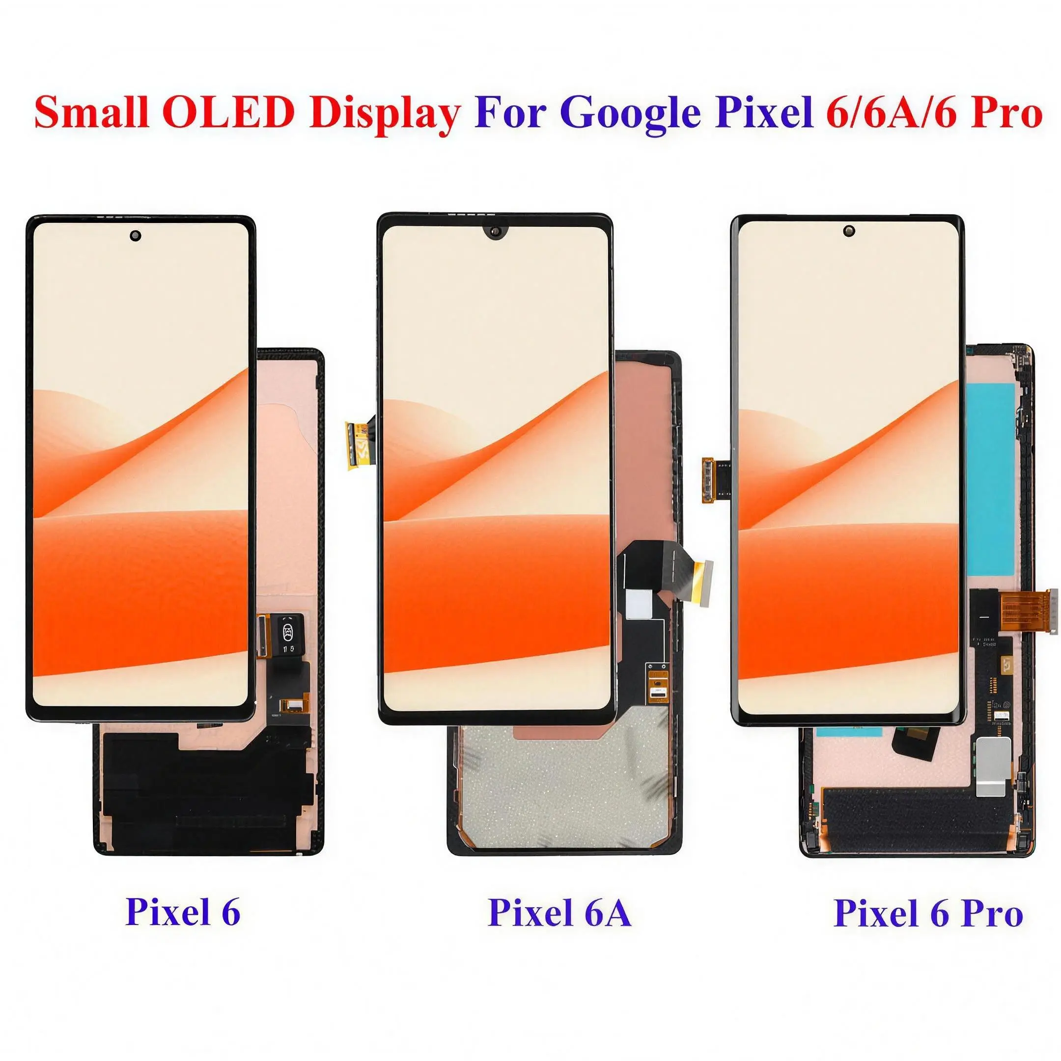 LCD Touch Screen Replacement Assembly with Metal Frame for Google Pixel 6 Series - Multi-Model Mobile Phone Part Accessory, Accessories