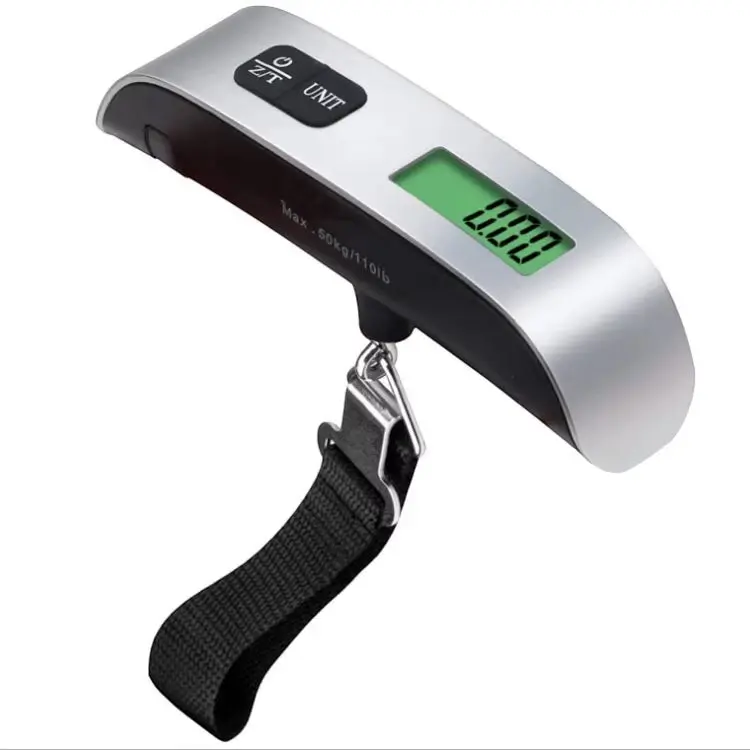 Portable Digital LCD Compact Luggage Scale - Industrial Hand Tool with Strap, Lightweight for On-the-Go Travel, Shopping Weighing Needs Lcd
