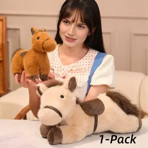 Adorable Horse Stuffed Animals, Soft Stuffed Animal, Super Cute and Cuddly Woodland Animal Plushies, Funny Zoo Toys, Sweet Gifts for Safari Theme Parties