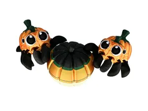 Pumpkin Spider- 3d printed - Spider Figurine Decor Halloween