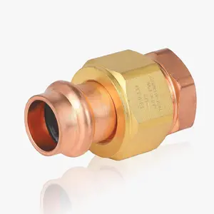 Copper Press Fitting, 3/4" Press X 3/4" Female (FPT) Union For Copper Pipe Connection (3/4-inch),(PRESS075)