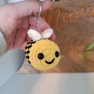 Crochet Bee Keychain