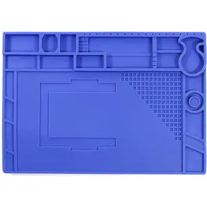 M180 Anti-Slip Insulation 500℃ Heat-Resistant Work Mat for Soldering, SMD Rework, Mobile Phone, Laptop, Electronics Repair and DIY Size: 17.32 x 12.20 Inches (M180)