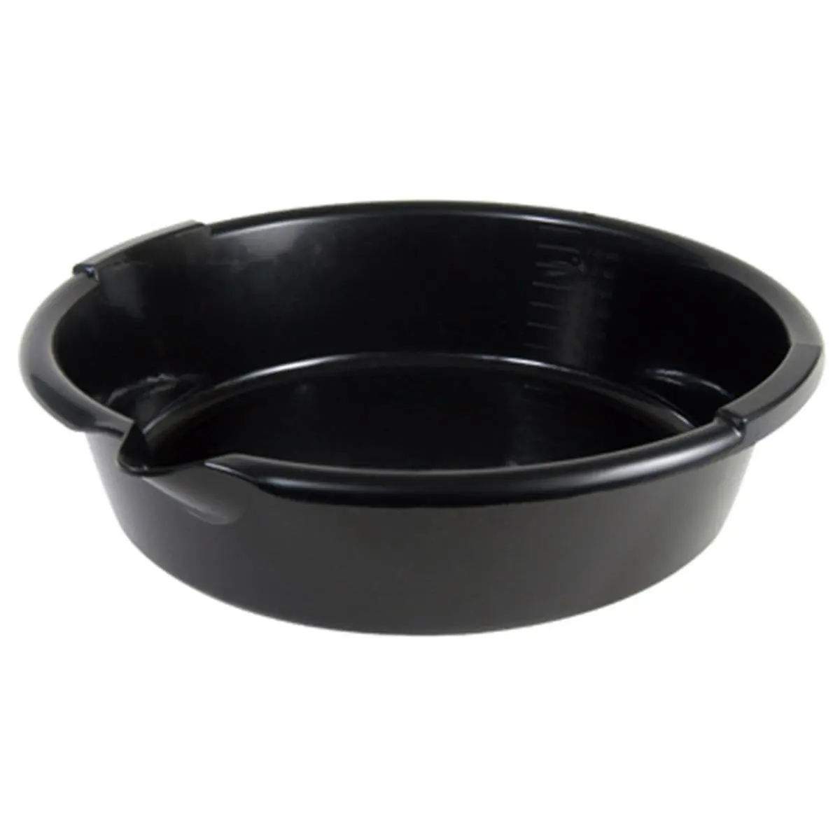 212 MAIN 7 qt. Standard Duty Polypropylene Oil Drain Pan - Lightweight, Stackable, Raised Rim Handles, Drain Scale-Included, Pouring Spout, Ideal for Pet Litter & Diaper Waste Management