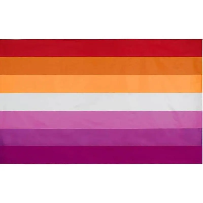 Flaglink Lesbian Pride Flag  - Sunset Les Rainbow Banner 7 Stripes Gift