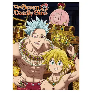 The Seven Deadly Sins - Ban & Meliodays & Hawk Sublimation Throw Blanket
