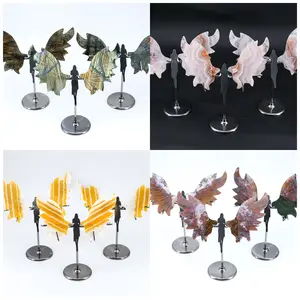 【Higher Crystal】1 count "Charming Multi-material Dragon Wing Decoration - Beautiful Crystal Display | Stately and Symbolic"