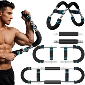 Arm Trainer, 60-110lb Adjustable Chest Workout Equipment, Arm Trainer, Arm Strength Trainer, Portable Power Twister Bar,Portable Spring Resistance for Home Workout Equipment Weightifting Straps