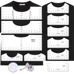 T-Shirt Ruler Alignment Tool - 13- Set for Screen Printing -  T-Shirt Rulers for Screen Printing, Heat Transfer, and DIY Projects