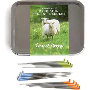 High Carbon Steel Felting Needles, Fiber Arts Tools for Needle Felting Kits and Wool Sculptures, Felt & Fiber Arts Supplies for Beginners & Pros, Made in Germany, Packaged in USA