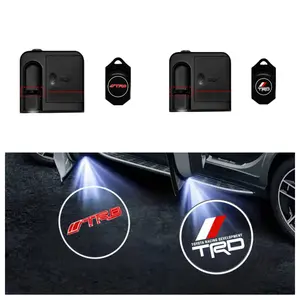 2-pack Toyota TRD high-performance modified welcome lights are suitable for Camry, Avalon, and Sequoia. These laser welcome lights are projection ambient lights with LOGO logo lights, which can be pasted and used immediately for non-destructive installati