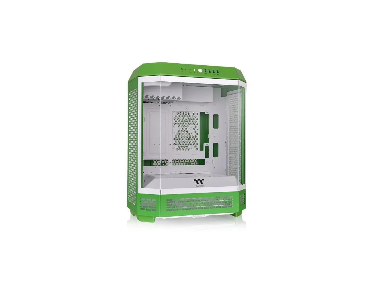 Thermaltake Tower 600 Mid Tower; 2x140mm CT Fans Included; 420mm Radiator Support; 400mm GPU Clearance; Hidden Connector Support; Rotatable PCIe Slots; Light-Year Green; CA-1Z1-00MOWN-00