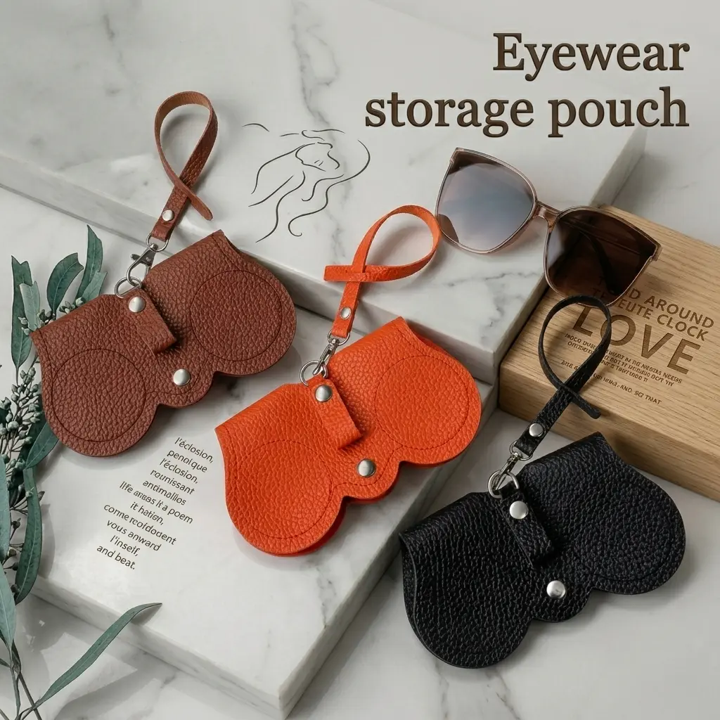 1 Count Sunglasses Protective Case, has a small hanging loop for purses or backpacks, lined with smooth inner material to shield sunglasses from damage Lens Protector