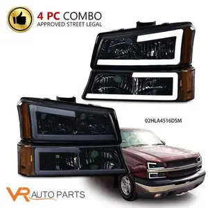 Fit For 2003-2007 Silverdo Avalanche LED DRL Front Bumper Replace Headlight Lamp