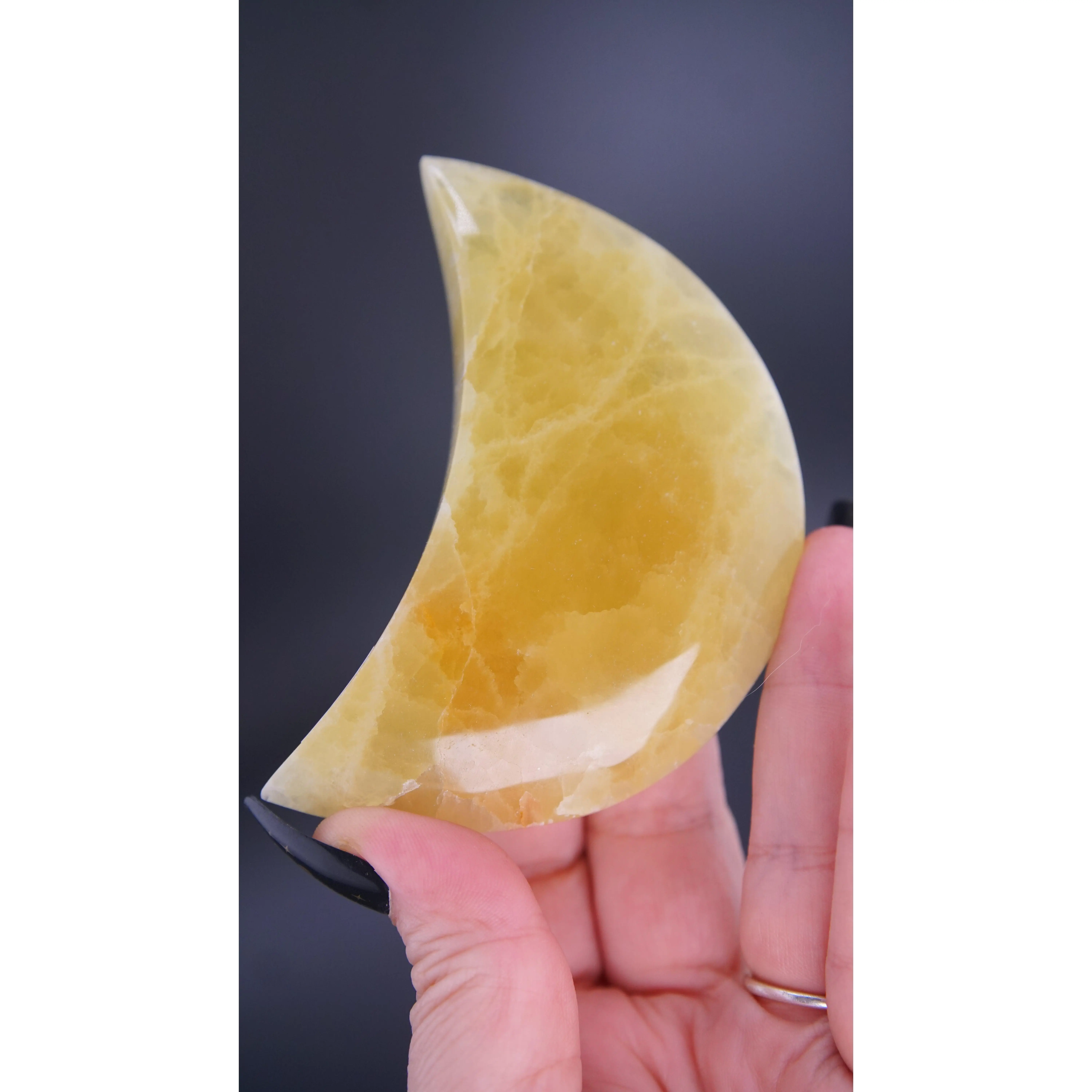 Lemon Calcite Moon From Pakistan