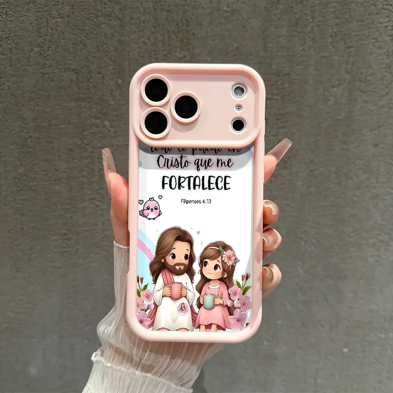 Aesthetic Christian Bible Verse Pattern Smartphone Case - Soft TPU Silicone Casing, Shock-Resistance Protector Accessory for iPhone 17,16,15 Pro Max,14 Pro,14,13,12,11 Plus Air Devices