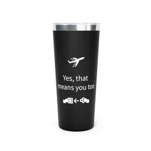 Flight Attendant Funny Seatbelt  Copper Vacuum Insulated Tumbler, 22oz