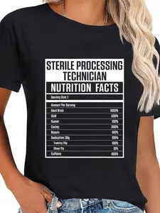100% Cotton Sterile Processing Technician Nutrition Funny Tech T-Shirt