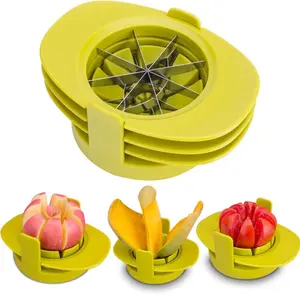 4 In 1 Fruit Cutters Slicer, Easy Kitchen Tool, Mango Peeler Splitter Pitter Remover Apple Pear Corer Cutter Tomato slicer