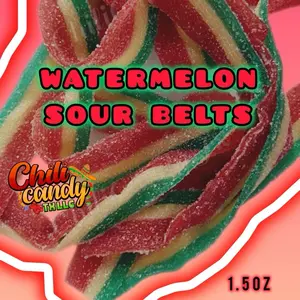 1.5oz Sour Watermelon Belts Candy Snack Sweet Treats Dulces Sandia Chili Candy Tx