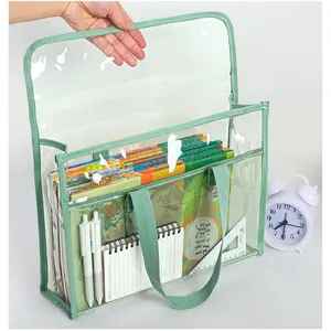 Handheld Transparent Document Bag Clear Plastic Carrying Case