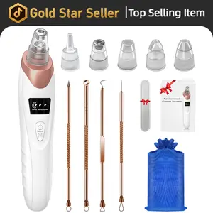 Pjordo Portable Blackhead Remover Pore Vacuum - USB Rechargeable Adjustable Suction for Deep Oil & Blackhead Removal Skin Care Tool