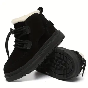 New' Heavy-Duty Winter Snow Boots with Plush -Like Collar & Thick Non-Slip TPR Sole - Closure Ankle-High High Quality-like PU (No actual High Quality) - Warm & Shoes for Ice, Snow & Cold Floors