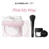 CARSLAN PINK Limited Edition 3.0 Black Magnet Soft Focus Powder, Replaceable Container, 24H Longlasting Translucent Pressed Setting Powder, Oil Control, Waterproof, Sweatproof, Blurring Pore Face Powder, Matte Flawless Finsh, Travel-Friendly Touch Up