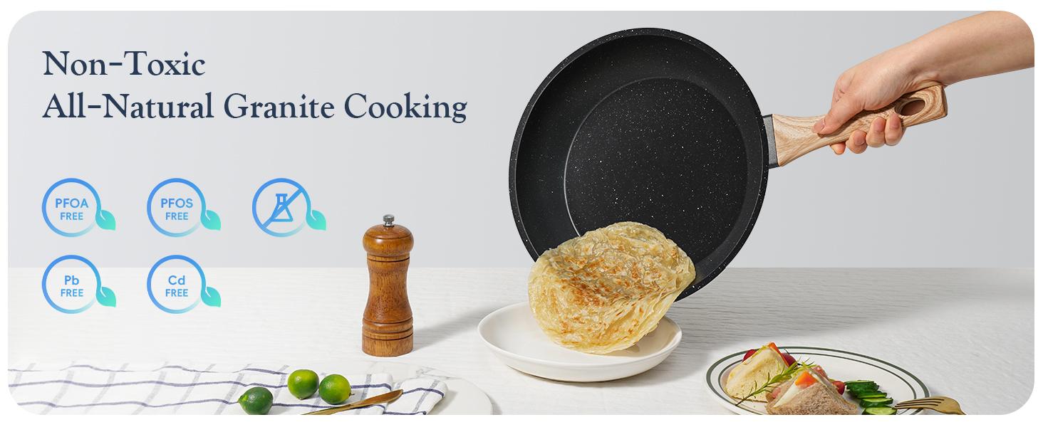 SODAY 12 Pcs Pots and Pans Set Non Stick, Kitchen Cookware Sets White Granite Nonstick Cooking Set with Frying Pans, Saucepans,Nonstick Pots with Glass Lid (NO PFOS, PFOA),Kitchenware,stock up on specials, DealsForYouDays,Father's Day Gift