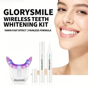 GlorySmile Triple-Mode LED Teeth Whitening Set (Blue and Red Dual Color Light) - Achieves Instant Results in 10 Minutes, Reduces Sensitivity, and Enhances Oral Hygiene
