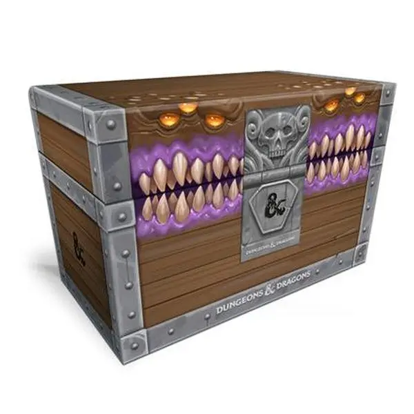 Official Dungeons & Dragons Licensed Horror Fantasy RPG Mimic Treasure Chest Clamshell Box Notebook Set - D&D Players, 6.46" H x 4.49" L x 3.58" W, 1.26 lbs, Dot/Graph/Lined Pages, Desk Accessory & Stationery Holder, Diary