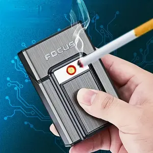 USB Rechargeable Flameless Windproof Lighter, 20pcs , Electric Tungsten Wire Lighter, Outdoor Camping Hiking Portable Lighter, Men's Gift