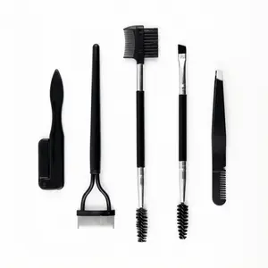 Eyebrow Grooming Kit 5PCS Precision Brow Razor Spoolie Brush Angled Brush Tweezers Set for Perfect Shaping and Styling