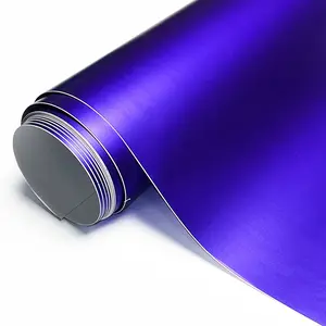 Premium Matte Satin Metallic Purple Vinyl Wrap Film Car Sticker Decal With Air Release Self Adhesive