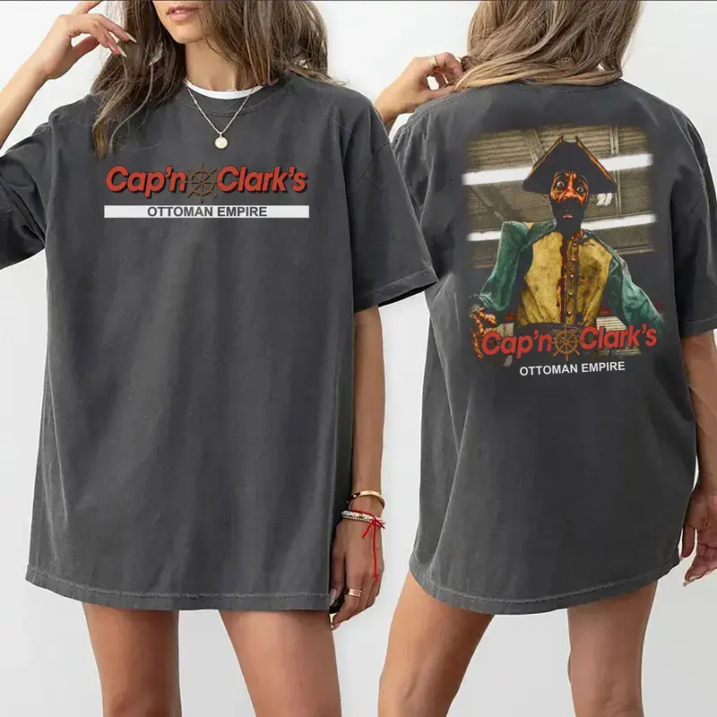 Retro Cap’n Clark’s Ottoman Empire Shirt, Vintage Furniture Store Graphic Tee, Backrooms Horror Movie Inspired T-shirt, Unisex Tee for Fan Everyday Top