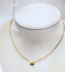 Stainless steel necklace for women with mini heart pendant