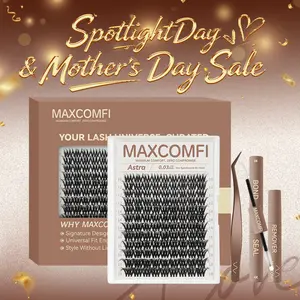 MaxComfi Astra Russian Lyra Downy Style Eyelash Extensions, Super Soft Thin Band, Voluminous Without Bulk, Long-Lasting Waterproof, Beginner-Friendly DIY, for Natural Look Daily Wear Beauty & Personal Care Cosmetic