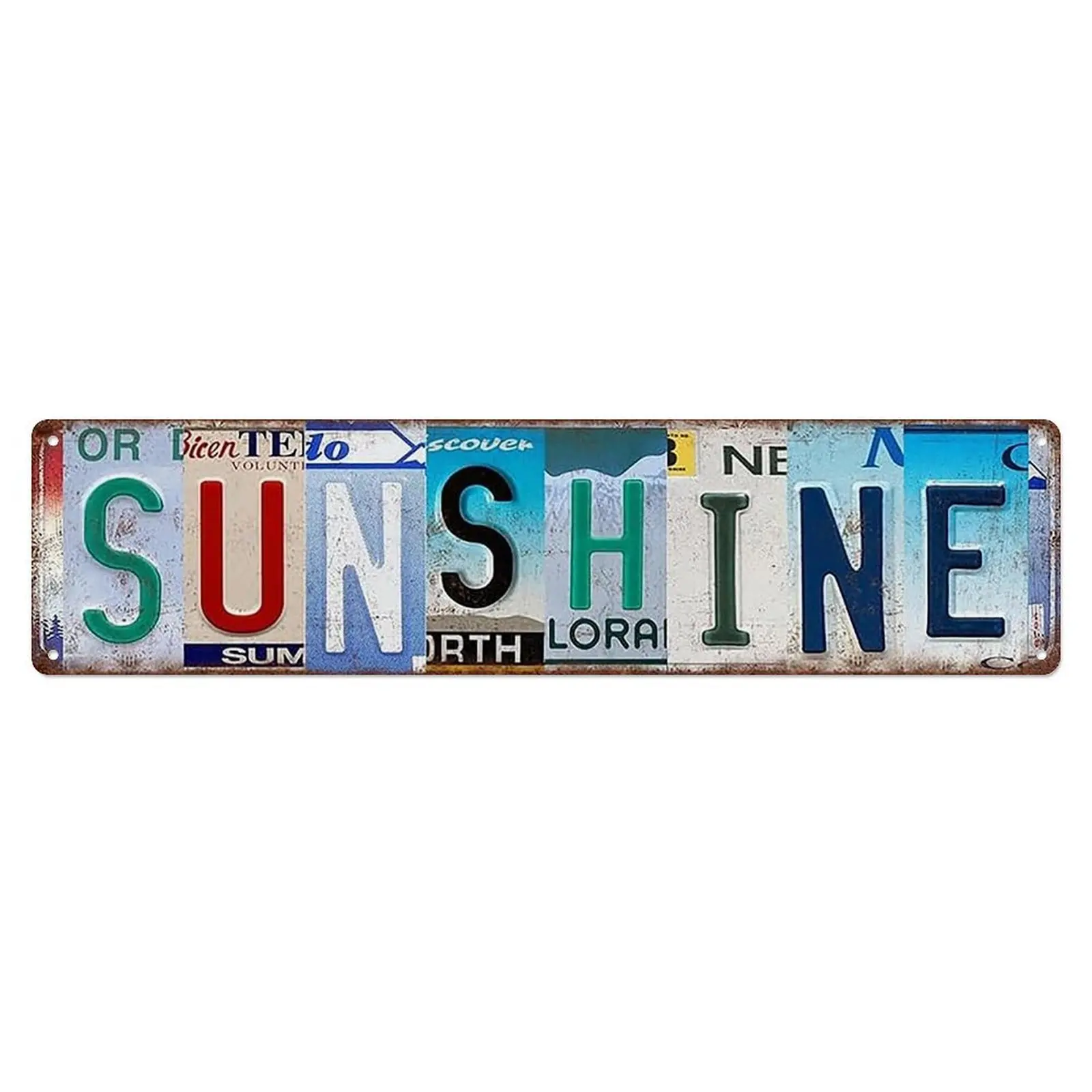 Sunshine Decor Vintage Street Metal Tin Sign Sun Wall Decor Coffee Bar Tin Sign Hello Summer Decor Sunshine Signs 16 X 4 Inch