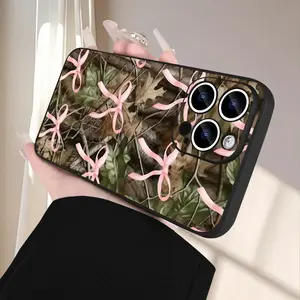 Camouflage with Pink Bow Print Phone Case New Pattern Beautiful Appearance Cover Suitable for iPhone 16 15 14 13 12 11 XR XS Xsmax SE 8 7 Pro Plus Max Mini Full Protection Durable Series