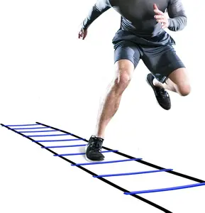 GHB Pro Agility Ladder Agility Training Ladder Speed 12 Rung 20Ft with Carrying Bag Smile&satisfaction