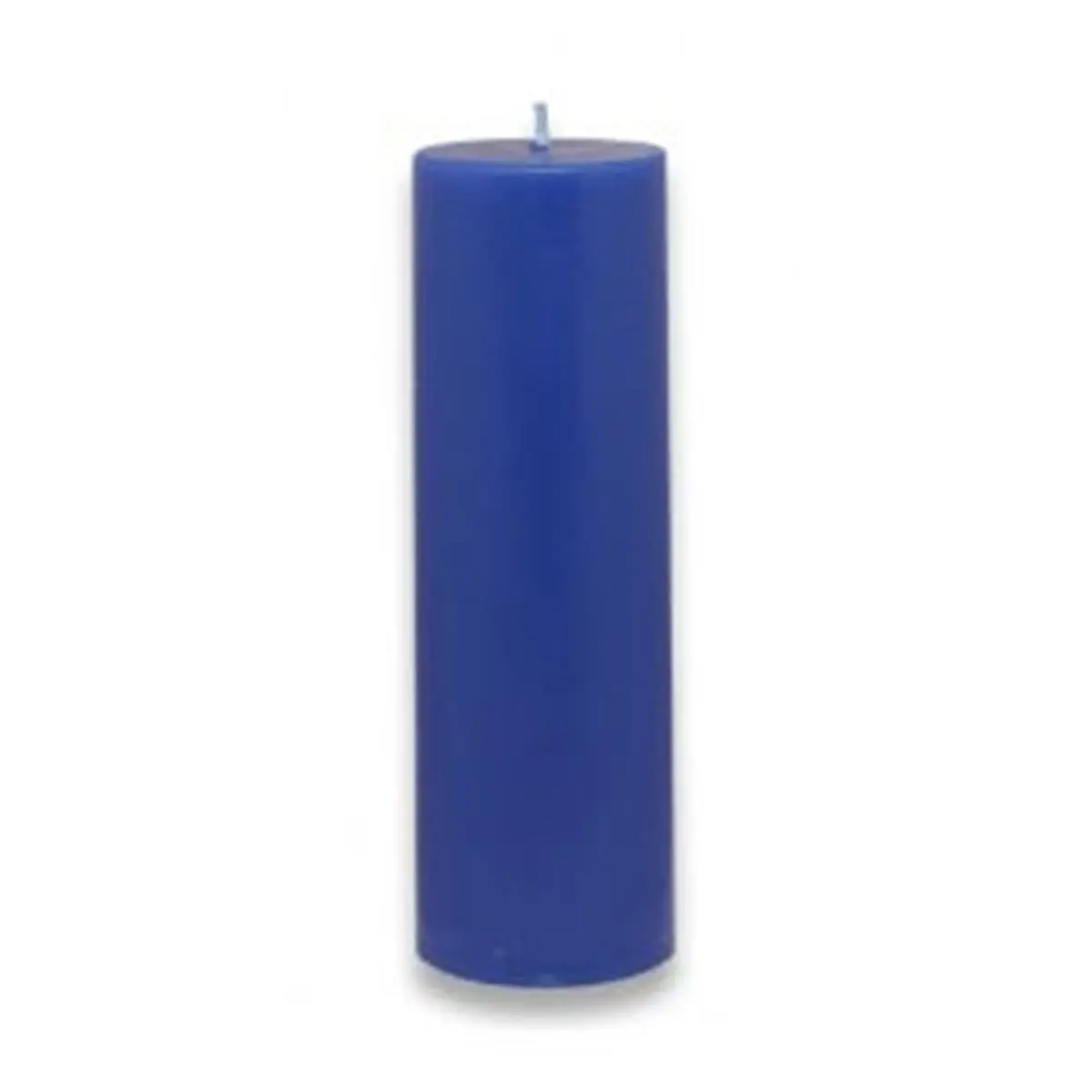 Bulk Unscented Blue Round Pillar Candles (CPZ-121-24), 2x6 in, 24pcs/Case - Burns Exceptionally Long, Home Decor Supplies