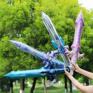 12/24/36Pcs Mixed Birthday Party Balloon Decor Inflatable Sword Celebrate Refueling Stick Balloon Cheering Rave Festival Globos