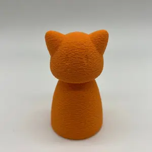 Fuzzy Chinese Vietnamese Zodiac Cat (3D Printed) Orange Cat Figure