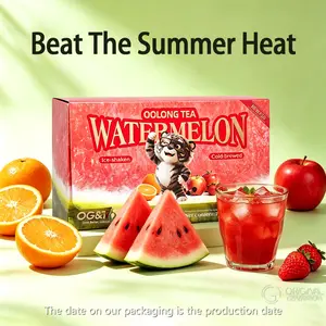 Newly Upgraded 3.0 |  Summer Limited Edition Watermelon Oolong Tea 70g(7g×10packs) with Dragon Fruit Mango Sweet Orange Strawberry Apple