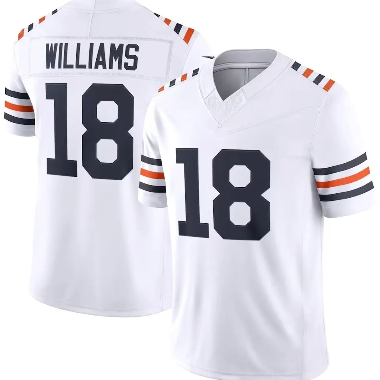 Unisex Football inspired by Chicago Williams 18 Alternate Player Game Jersey - White