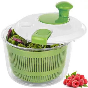 Large Capacity Salad Spinner - Manual Lettuce Spinner Featuring a Secure Lid Lock And Rotary Handle - User-Friendly Salad Spinners Including Bowl, Colander, And Integrated Draining System for Quick And Easy Multi-Purpose Use, Vegetable Dryer