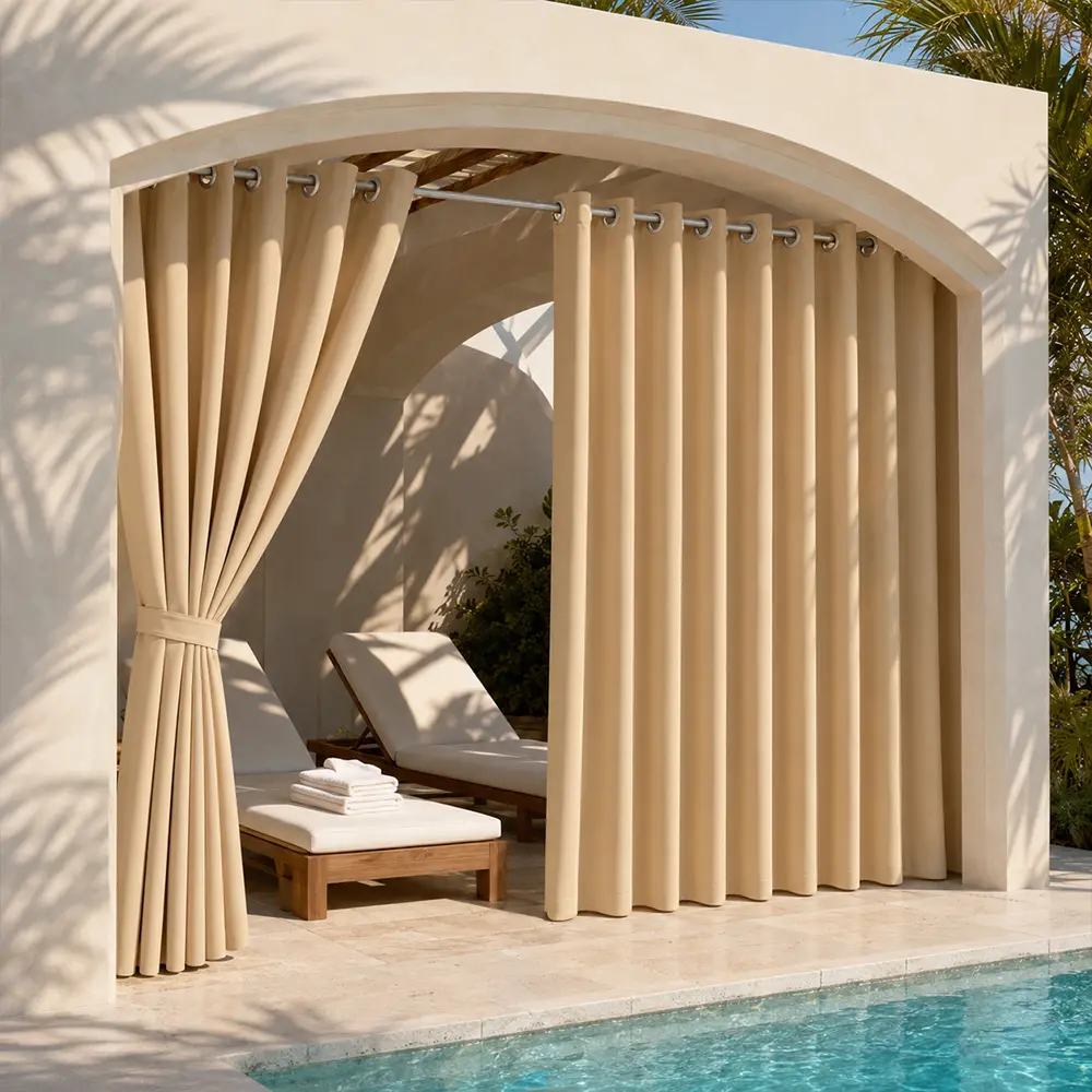 Outdoor Curtains for Patio, Gazebo Curtains for Pergola, Modern Drapes for Porch, Balcony & Outdoor Living Space