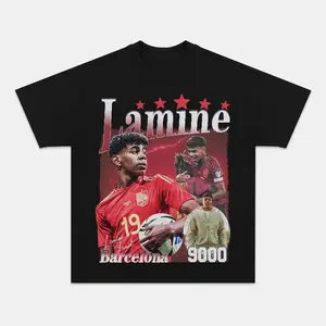LAMINE YAMAL Shirt, Vintage LAMINE YAMAL T-Shirt Unisex T-shirt Classic Cotton Menswear Top